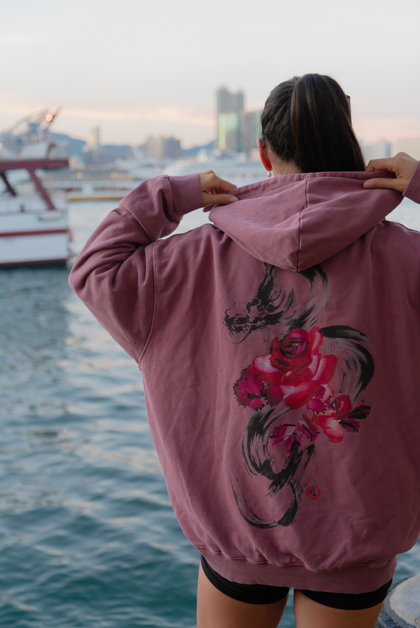 Pink 大 Hooded Sweatshirt (Pre-order from 25th Oct to 8th Nov)