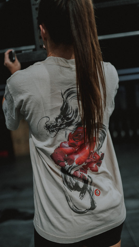 Beige 大 T-Shirt