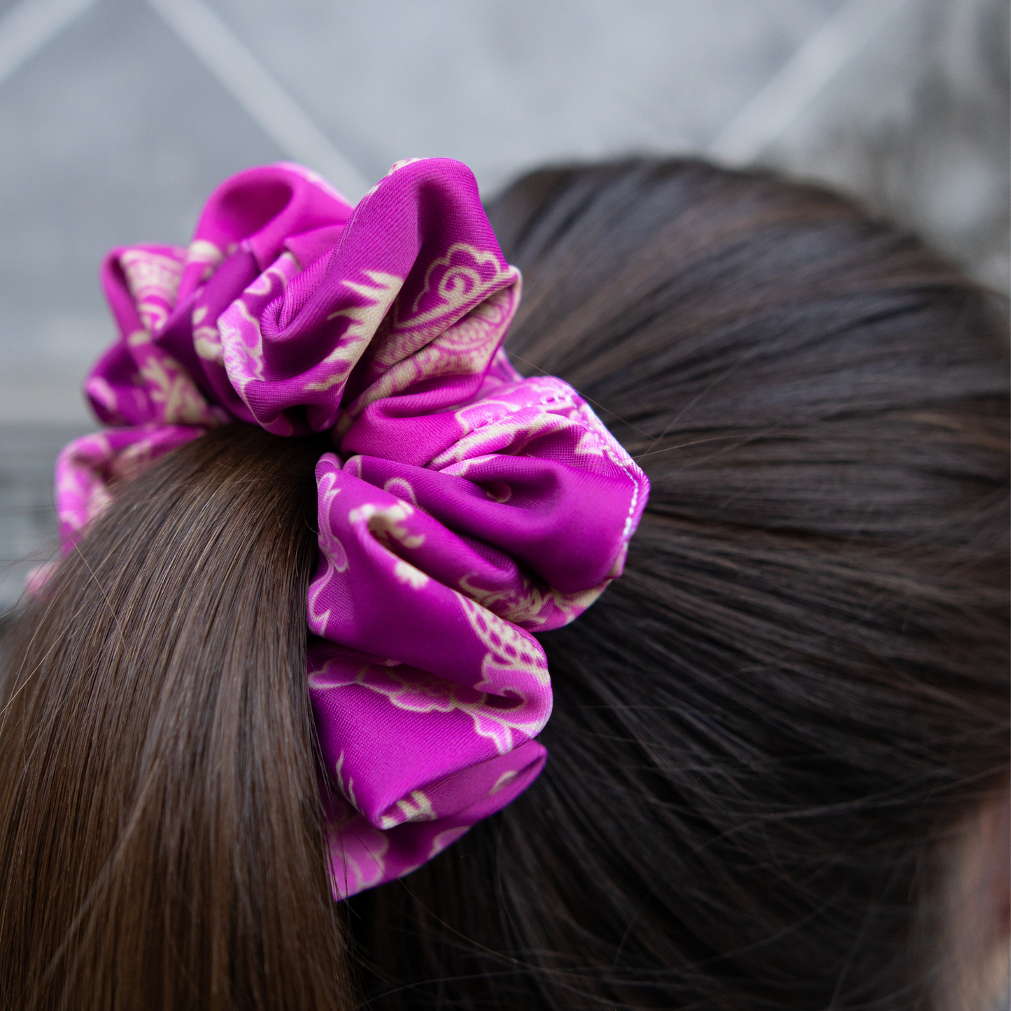 Pink QiPao Scrunchie - 大 (Big)