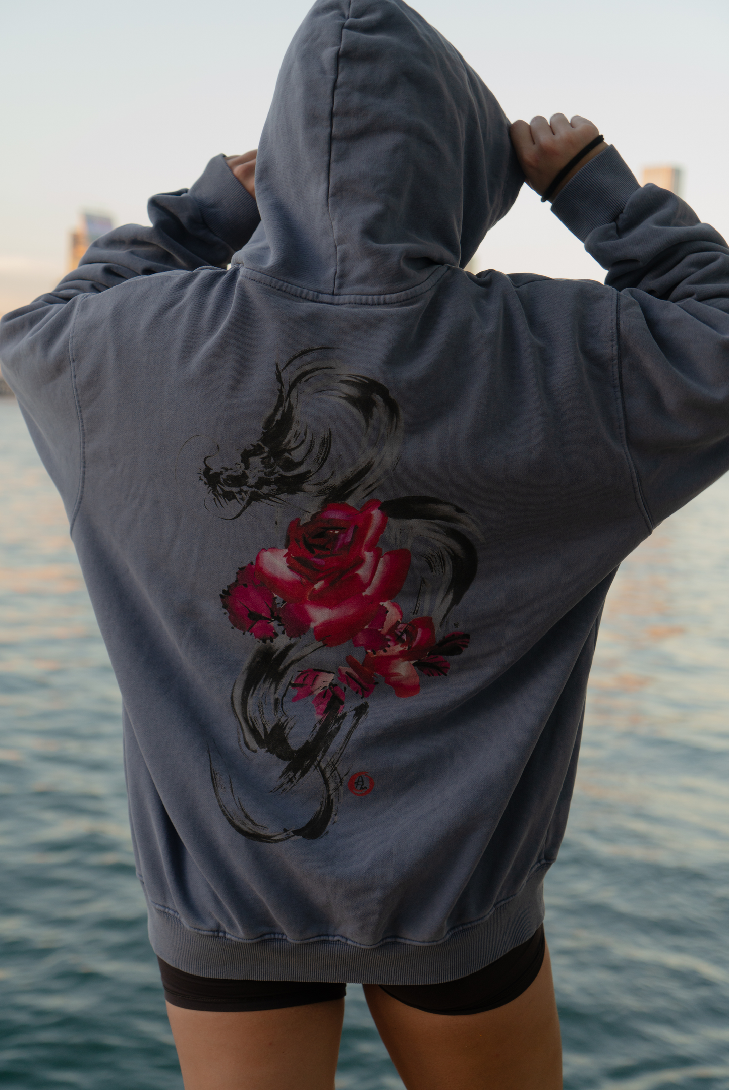 Blue 大 Hooded Sweatshirt (Pre-order from 25th Oct to 8th Nov)