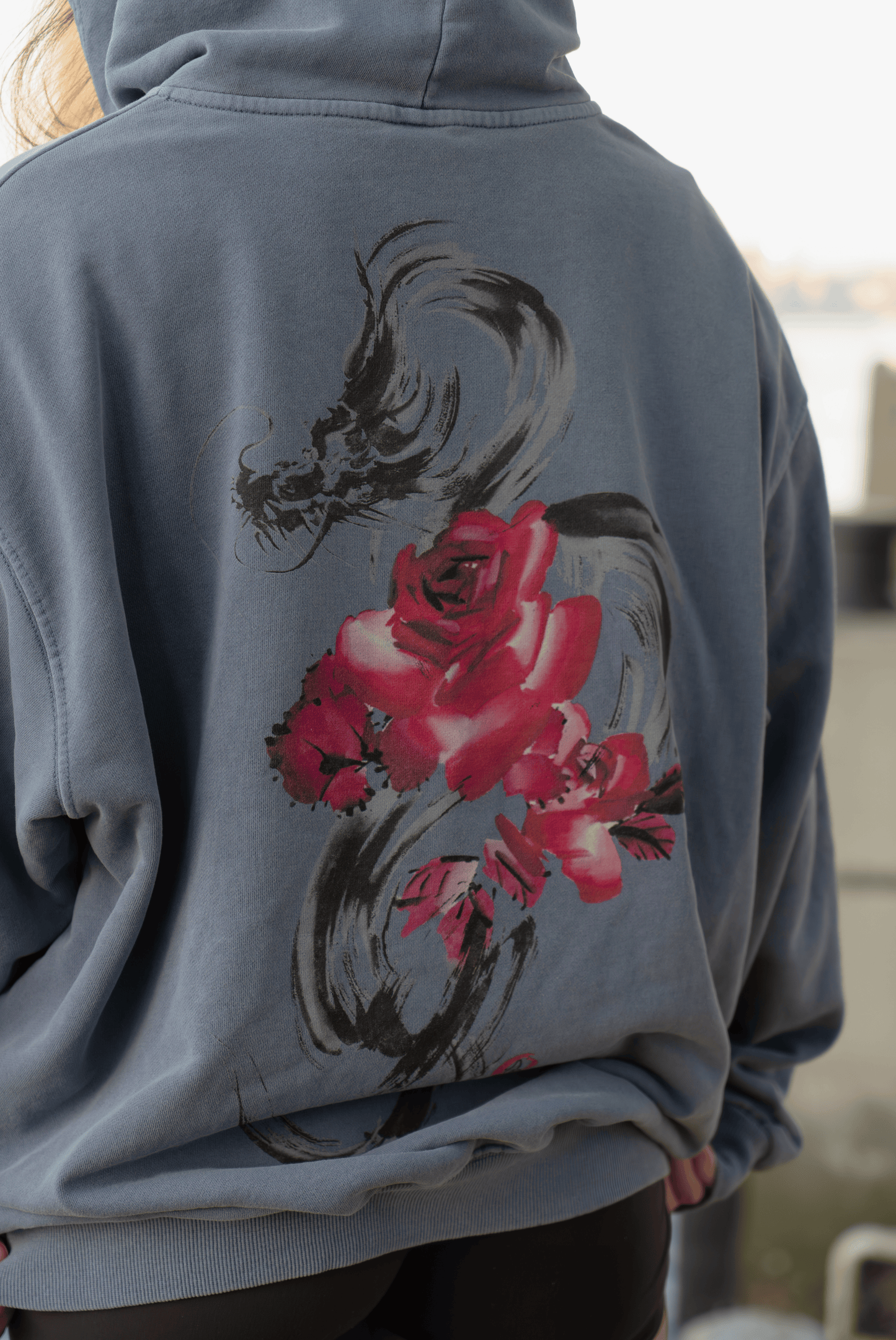 Blue 大 Hooded Sweatshirt (Pre-order from 25th Oct to 8th Nov)