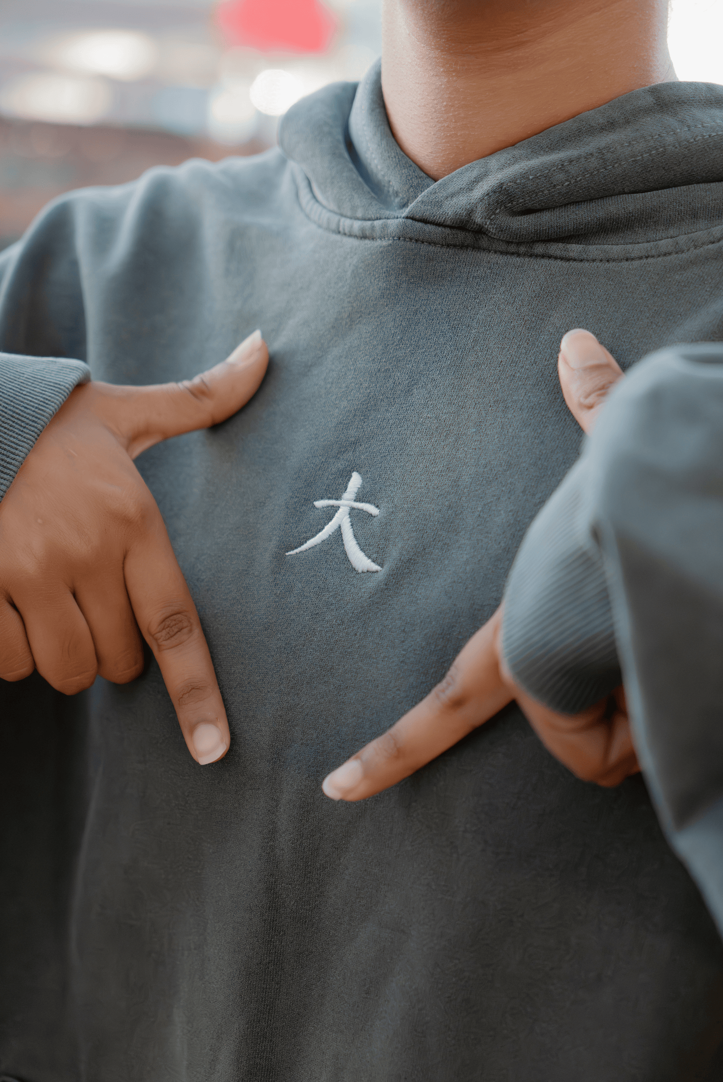 Grey 大 Hooded Sweatshirt (NO BACK DESIGN) (Pre-order from 25th Oct to 8th Nov)